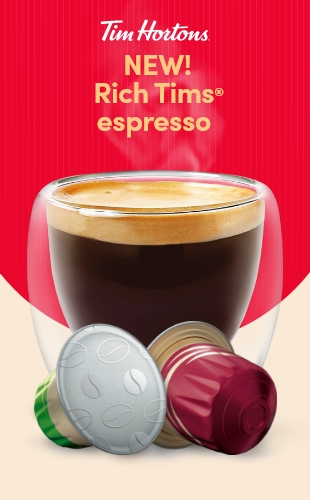 Tim Hortons. NEW! Rich Tims espresso