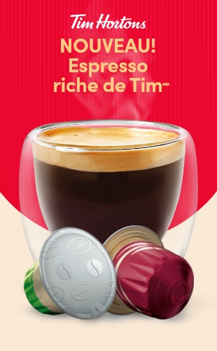 Tim Hortons. NOUVEAU! Espresso riche de Tim.